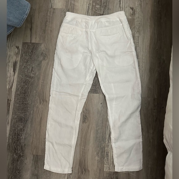 CP Shades Linen Drawstring Pants Womens Size 28 White Straight Leg - Picture 5 of 6